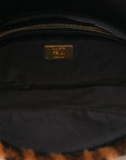 Shearling Vitello Dolce Macro FF 1974 Baguette Tobacco Black