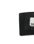 Shiny Goatskin Quilted Medium CHNL 19 Flap Black