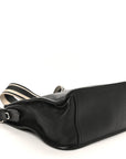 Vitello Daino Soft Hobo Messenger Bag Black