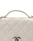 Caviar Quilted Medium Business Affinity Flap White