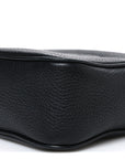 Pebbled Calfskin Small Soho Disco Bag Black