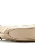 GG Supreme Monogram Textured Dollar Calfskin Mini Jackie 1961 Hobo Beige Mystic White Oatmeal