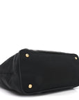 Tessuto Nylon Soft Calf Small Tote Black