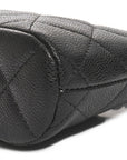 Caviar Quilted Classic Clutch With Chain Black