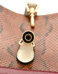 Snakeskin Calfskin Small Jackie 1961 Hobo Brown Multicolor
