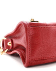 Chevre Gold Metallic Edge Hardware Mini City Rouge Groseille