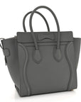 Baby Drummed Calfskin Micro Luggage Kohl