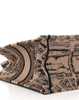 Canvas Embroidered Medium Plan De Paris Book Tote Beige Multi
