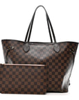 Damier Ebene Neo Neverfull MM Rose Ballerine