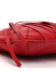 Calfskin Palazzo Fringe Shoulder Bag Red