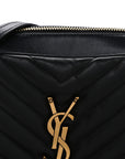 Calfskin Matelasse Monogram Lou Camera Bag Black