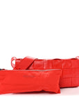 Paper Calfskin Intrecciato Stretch Cassette Bright Red