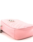 Calfskin Matelasse Mini GG Marmont Crossbody Bag Wild Rose