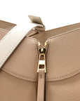 Calfskin Small Hammock Shoulder Bag Sand White