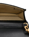 Lambskin Quilted Pearl Crush Flap With Chain Black