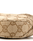 GG Supreme Grained Calfskin Medium Jackie Slim Shoulder Bag Sand Dark Brown