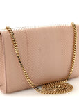 Snakeskin Medium Classic Monogram Kate Tassel Satchel Beige