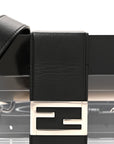 Plexiglass Vitello Mini Baguette Trunk Black Transparent