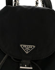 Tessuto Nylon Vela Chain Backpack Black