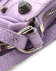 Agneau Arena Le Cagole Mini Purse With Chain Lilac