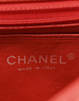 Lambskin Quilted Mini Rectangular Flap Red