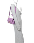Nappa FF 1974 Embossed Baguette Agapanto