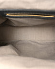 Calfskin Quilted Stam Dark Grey