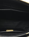 Saffiano Lux Medium Galleria Double Zip Black Black