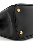 Saffiano Small Galleria Double Zip Tote Black