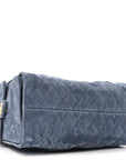 Suede Quilted Medium CHNL 25 Handbag Blue