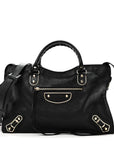 Chevre Gold Metallic Edge Hardware City Black