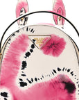 City Calfskin Tie Dye Print Mini Odette Backpack White Pink Black