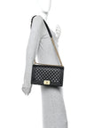 Lambskin Quilted New Medium Boy Flap Black