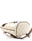 Triomphe Canvas Calfskin Mini Folco Backpack White