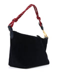 Velvet Pouch Bag Navy Amaranto