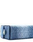 Washed Denim Quilted Mini CHNL 25 Handbag Blue