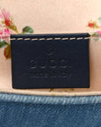 Denim Matelasse Mini Pearly GG Marmont Shoulder Bag Blue