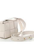 Lambskin Maxi Intreccio Candy Cassette Crossbody Bag Chalk