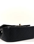 Lambskin Quilted Mini Rectangular Flap Black