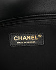 Lambskin Braided Woven Medium Boy Flap Navy Black