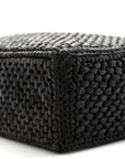 Raffia Calfskin Standard A4 Tote Bag Black
