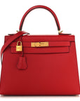 Epsom Kelly Sellier 28 Rouge Casaque