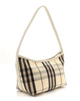 Coated Canvas Vintage Check Calfskin Mini Highlands Shoulder Bag Light Beige