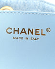 Washed Denim Quilted Medium CHNL 25 Handbag Blue
