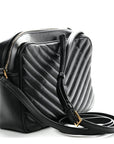 Calfskin Matelasse Monogram Lou Camera Bag Black