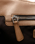 Metallic Nappa Matelasse Top Handle Satchel Cammeo