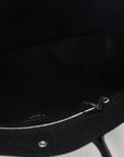 Linen Calfskin Rive Gauche Tote Black
