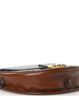 GG Supreme Monogram Calfskin Small Padlock Messenger Shoulder Bag Beige Black Cuir