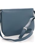 Box Calfskin Medium Classic Box Flap Bag Slate Blue