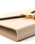 Grain De Poudre Monogram Cassandra Chain Wallet Dark Beige